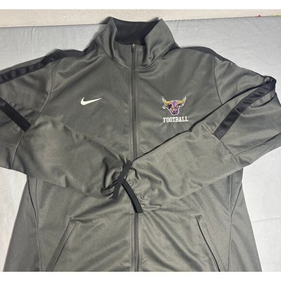 Nike Mens Size XL Minnesota State University Mankato Zip Sweatshirt Gray/Black - Picture 1 of 8